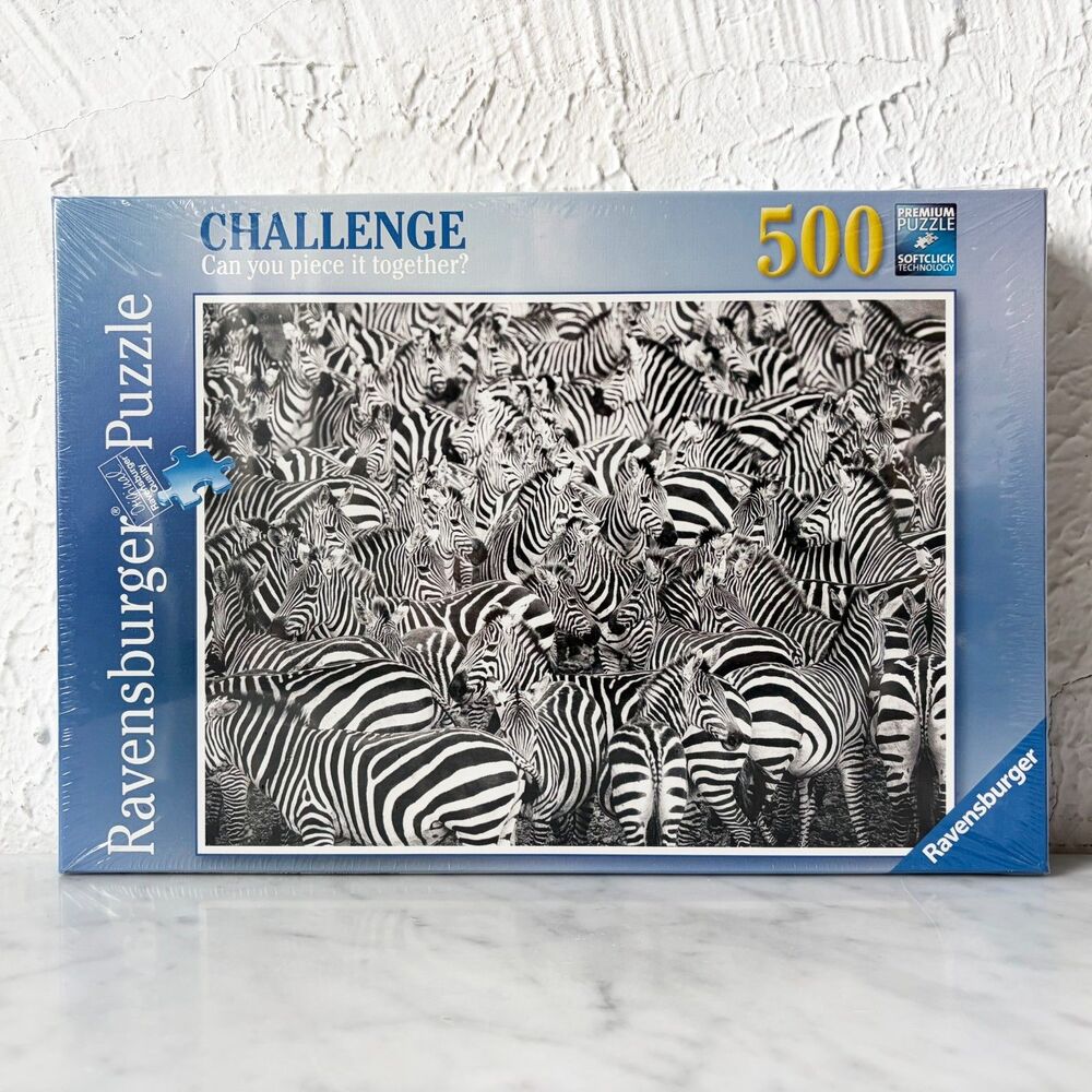Ravensburger Zebras Challenge Series No. 14 807 3 Puzzle 500 Pieces New Sealed